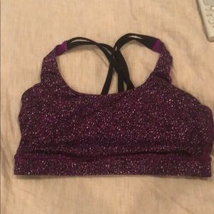 Lululemon purple specked energy sports bra